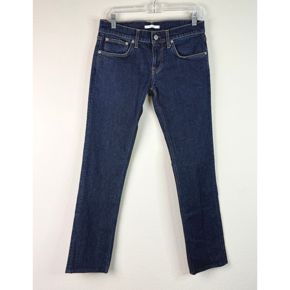 Helmut Lang Jeans Unisex 28W/29M Dark Wash Straight Leg Made in Italy Indigo